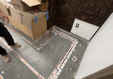 Loop layout terminating at the driver location