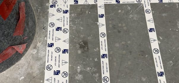 Finished loop runs ready for floor covering
